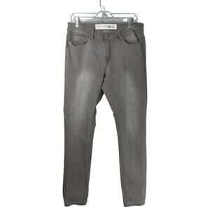 Barbell Apparel Jeans Mens 32x33 Gray Athletic Fit Stretch